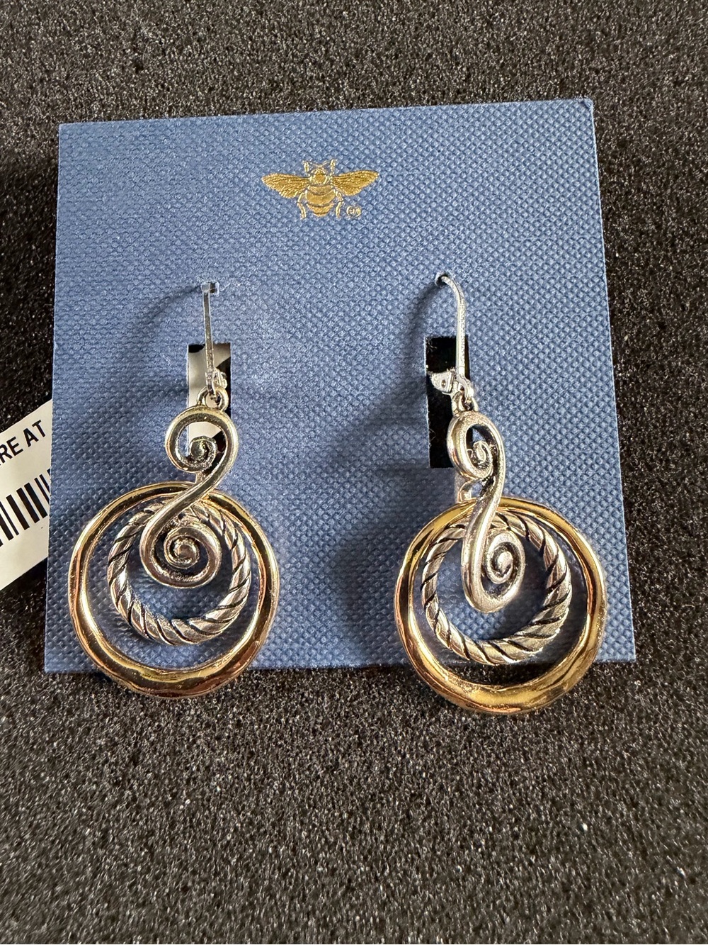 Dangling Swirl Drop Earrings